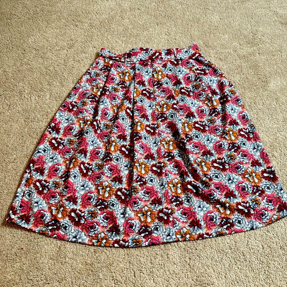 Banana Republic floral a-line skirt